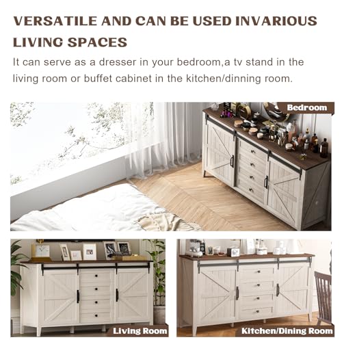 White 4 Drawer Wood Dresser U245734