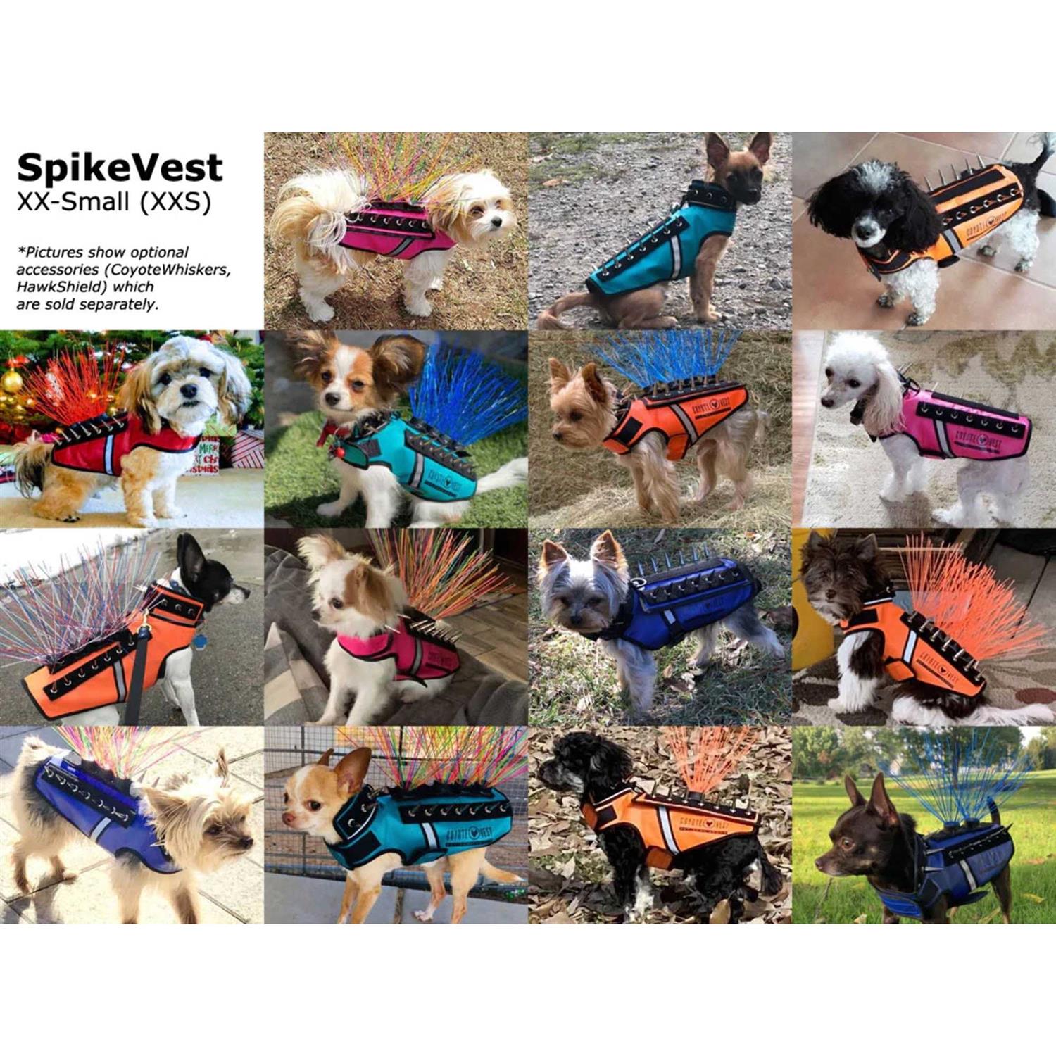 Reflective Dog Harness Vest with Spikes M440287