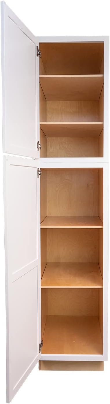 Pure White 24" D x 18" W x 90" H Plywood Base Kitchen Cabinet C50075