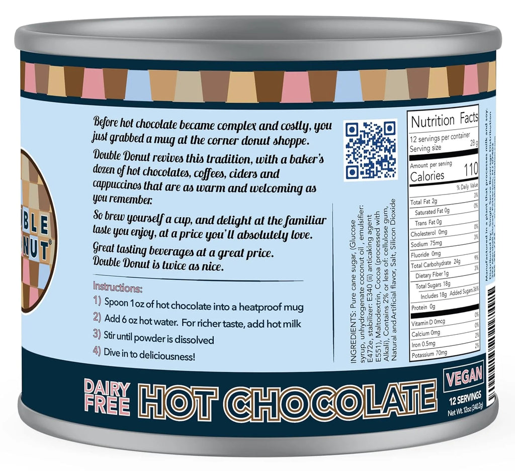 Dairy Free Instant Vegan Hot Chocolate Mix, 12 Ounce T880684