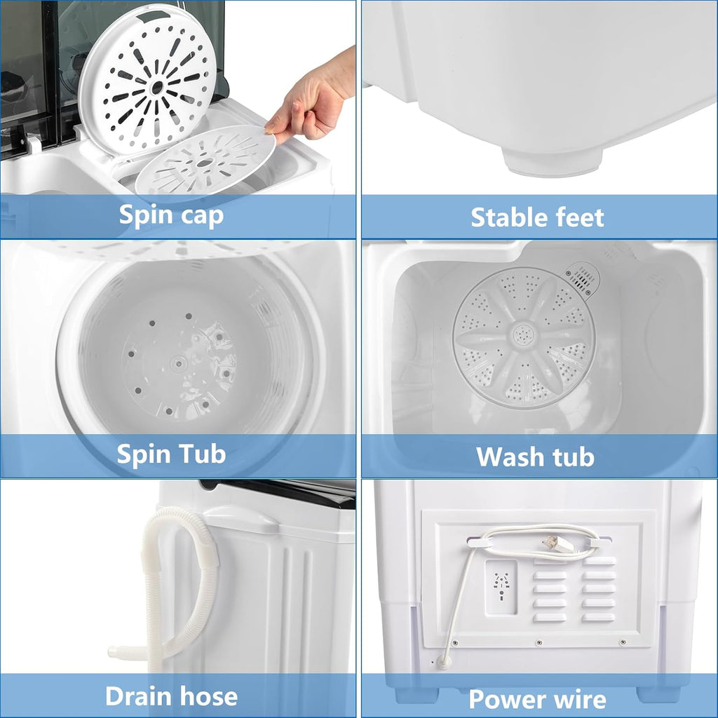 20LBS Compact Mini Twin Tub Washer H705