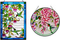 Round Hummingbird Stained Glass Window Suncatcher K337