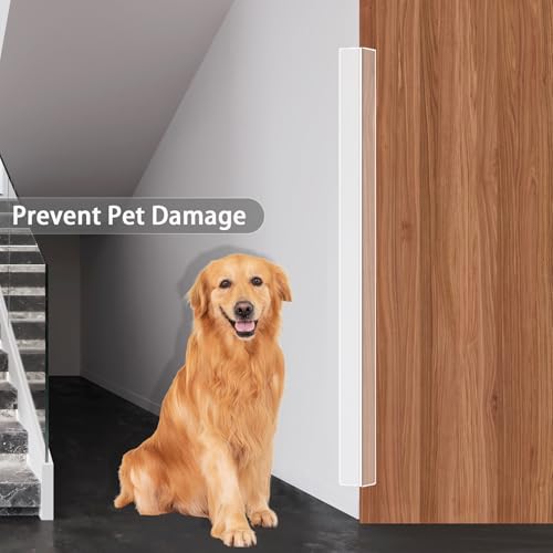4Pcs Clear Self-Adhesive L-shaped Corner Guards (3.9ft x 1.0in) M84307