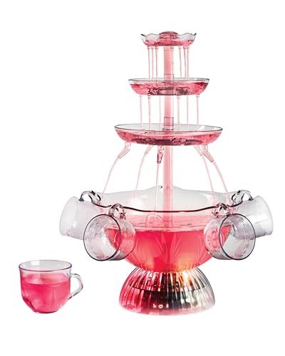 3-Tier Lighted Party Fountain, 1.5 Gallons, 8 Reusable Cups A189543