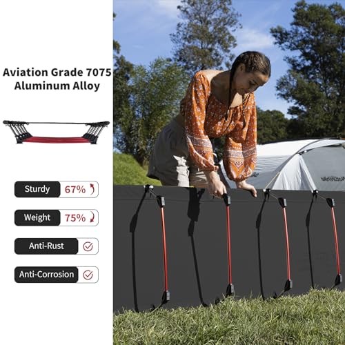 Dark Black Ultralight Folding Camping Cot with Carry Bag Q4538