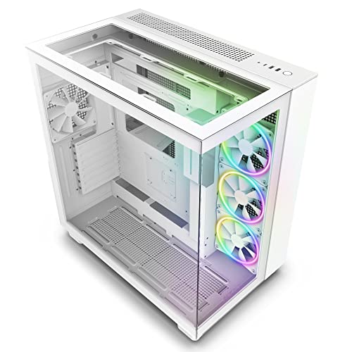 Dual-Chamber ATX Mid-Tower PC Gaming Case with 3 x 120mm F120 RGB Duo Fans E2082