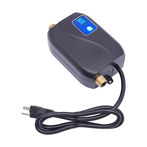 Small Electric Tankless Water Heater 110v 3000w On-Demand Instant Hot Water Heater 4.6x2.8x6.3in IPX4 Waterproof R602