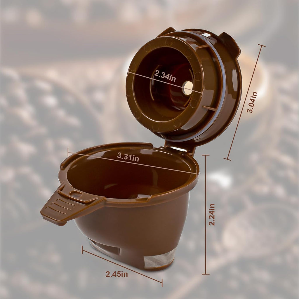 Single Serve Ground Coffee Brew Basket Reusable Coffee Filter Brown (2 Pack) W273123