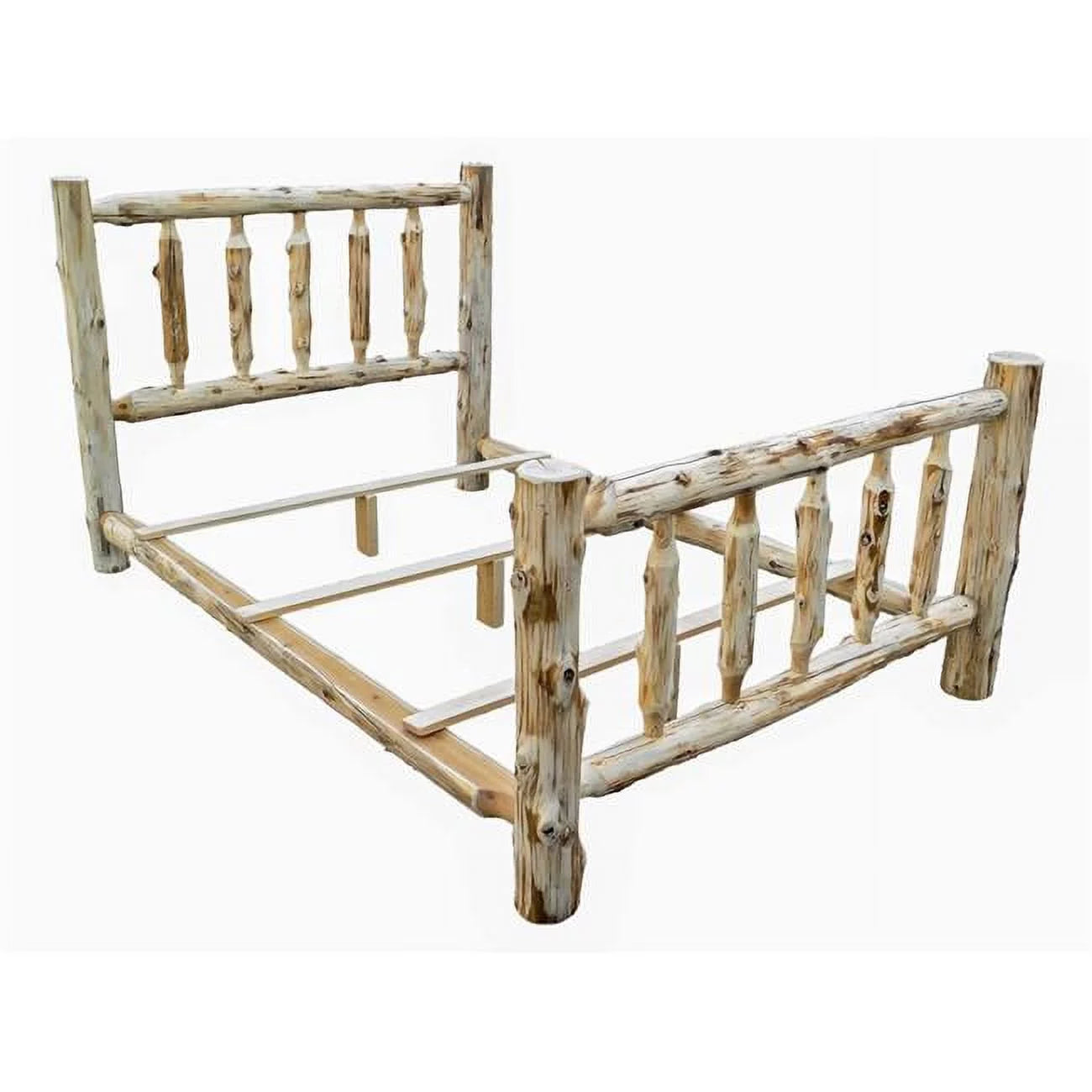 Rustic Natural Cedar Extra Large Log Bed U938