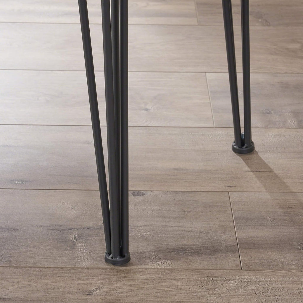 Black Natural Rectangle Iron Veneer Bar Table J172726