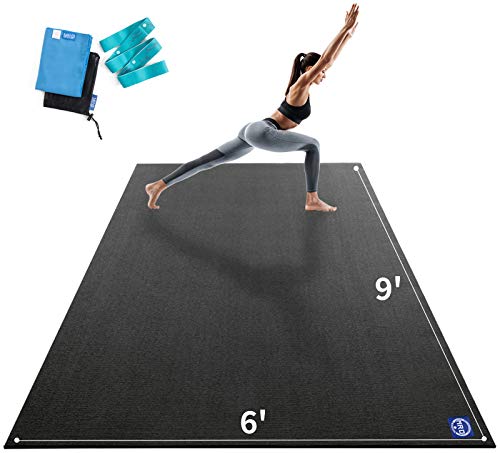 Extra Large Yoga Mat 12'x6' 9MM Non-Slip Y425776