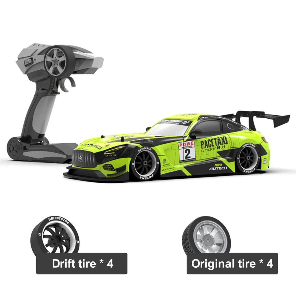 1/16 4WD RC Drift Car with LED Light 4 Replaceable Tires D30475