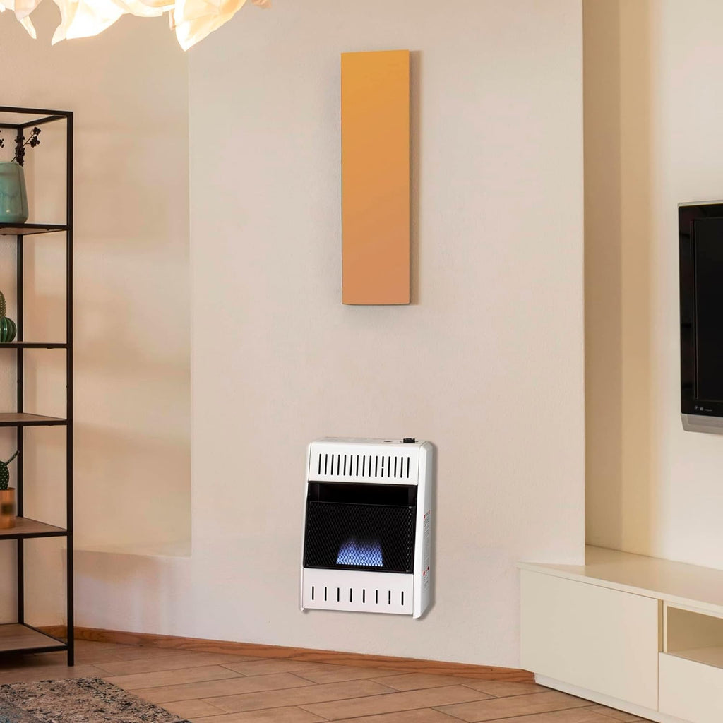 White Ventless Natural Gas Blue Flame Space Heater, 10000 BTU M6512