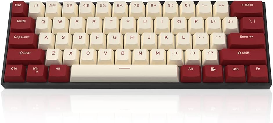 White Backlit 60% Mechanical Keyboard with Clicky Blue Switch M472