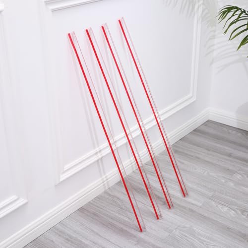 4Pcs Clear Self-Adhesive L-shaped Corner Guards (3.9ft x 1.0in) M84307