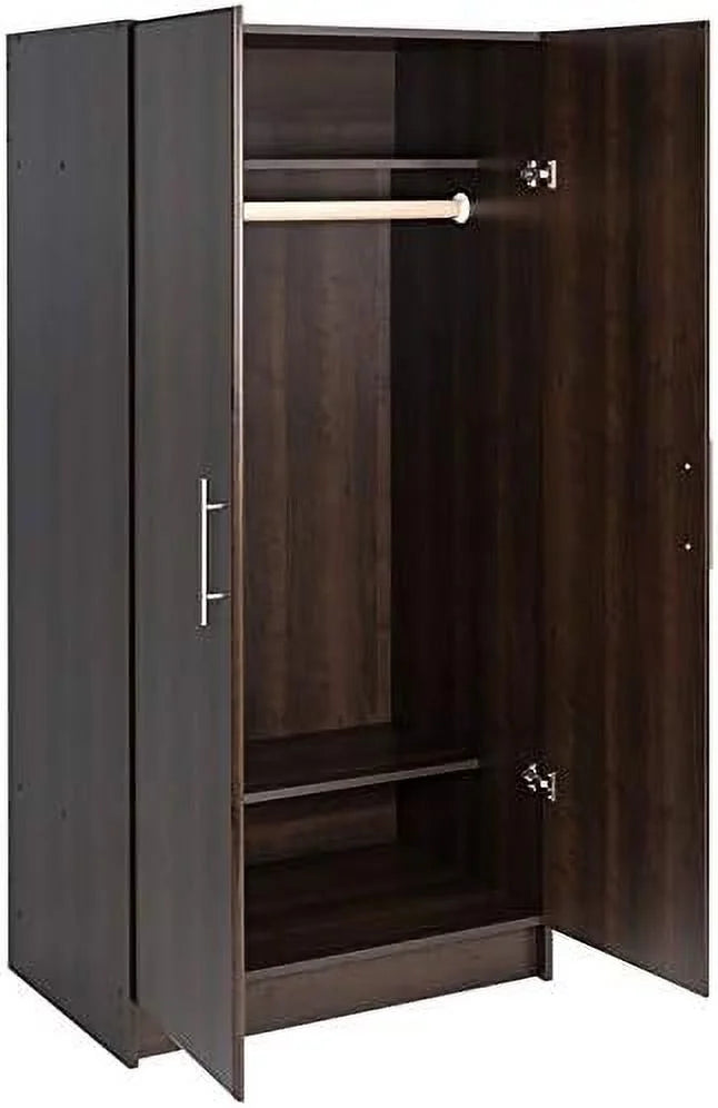 32" Wardrobe Armoire In Espresso J329