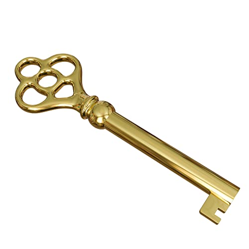 Hollow Barrel Brass Plated Skeleton Key (Pack of 1) Z75830