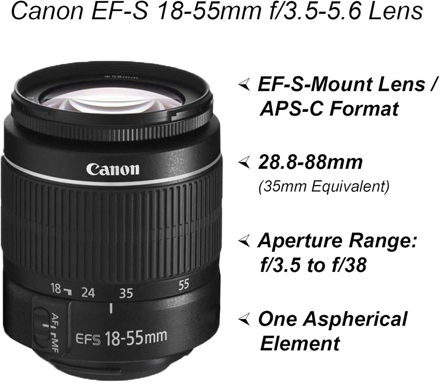 DSLR Camera with 18-55mm + 75-300mm Lenses, 128GB Memory Card, Tripod, Case, Wideangle Lenses (Renewed) C4557
