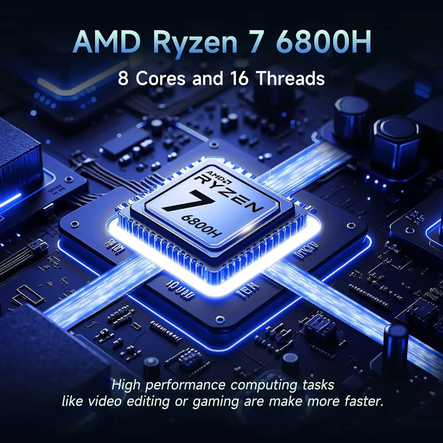 17.3" IPS FHD Gaming Laptop, AMD Ryzen 7 6800H 32GB DDR5 RAM 1TB SSD AMD Radeon 680M GPU B37165