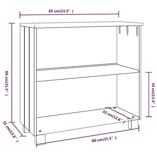 Light Gray Solid Wood Pine Sideboard W38412