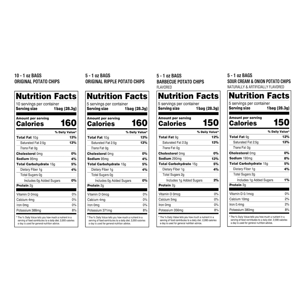 Snack Variety Pack, Potato Chips, Cheese Curls, Popcorn, Party Mix (Pack of 42) P86538