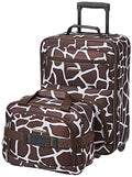 Charcoal 2-Piece Expandable Softside Upright Luggage Set V86256