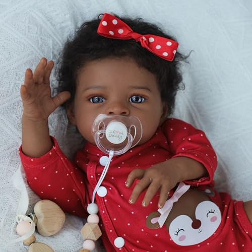 20 Inch African American Realistic Newborn Girl Doll Q625