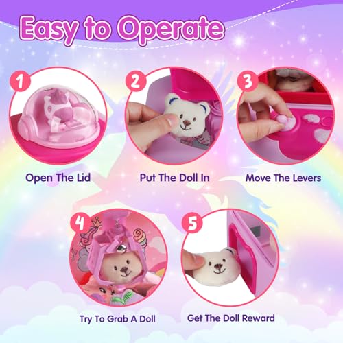 Claw Machine with 20 Mini Plush Toys K164