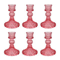 Glass Candlestick Holders Set of 6 F58790