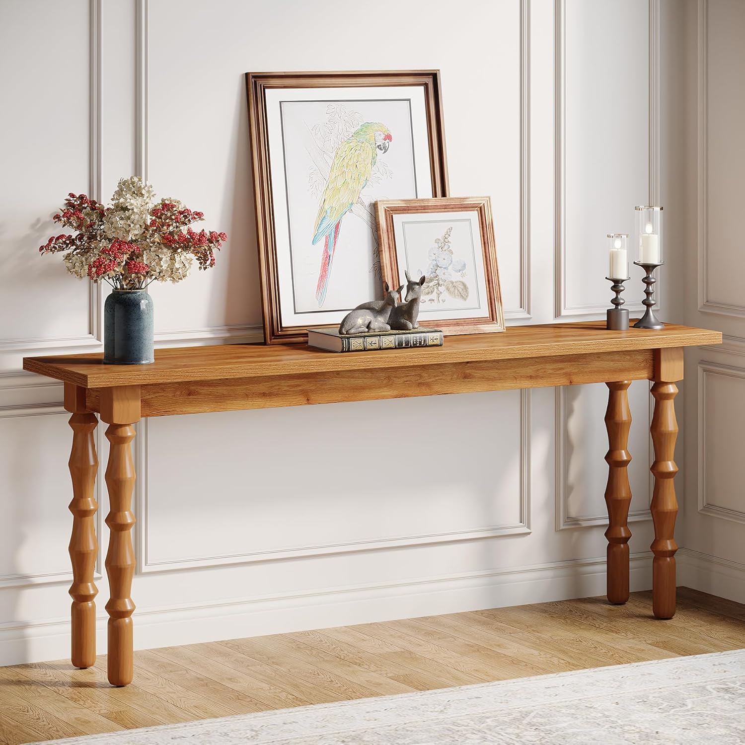 70.9-Inch Extra Long Console Table with Solid Wood Legs P722