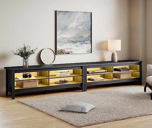 White 6 Cubby Wood TV Stand D367