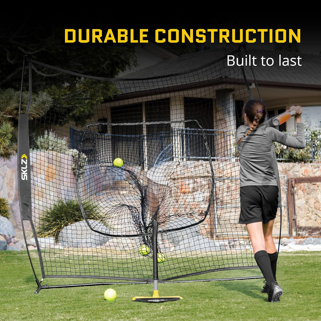 Portable Baseball and Softball Hitting Net, Black, 7 x 7 feet X308