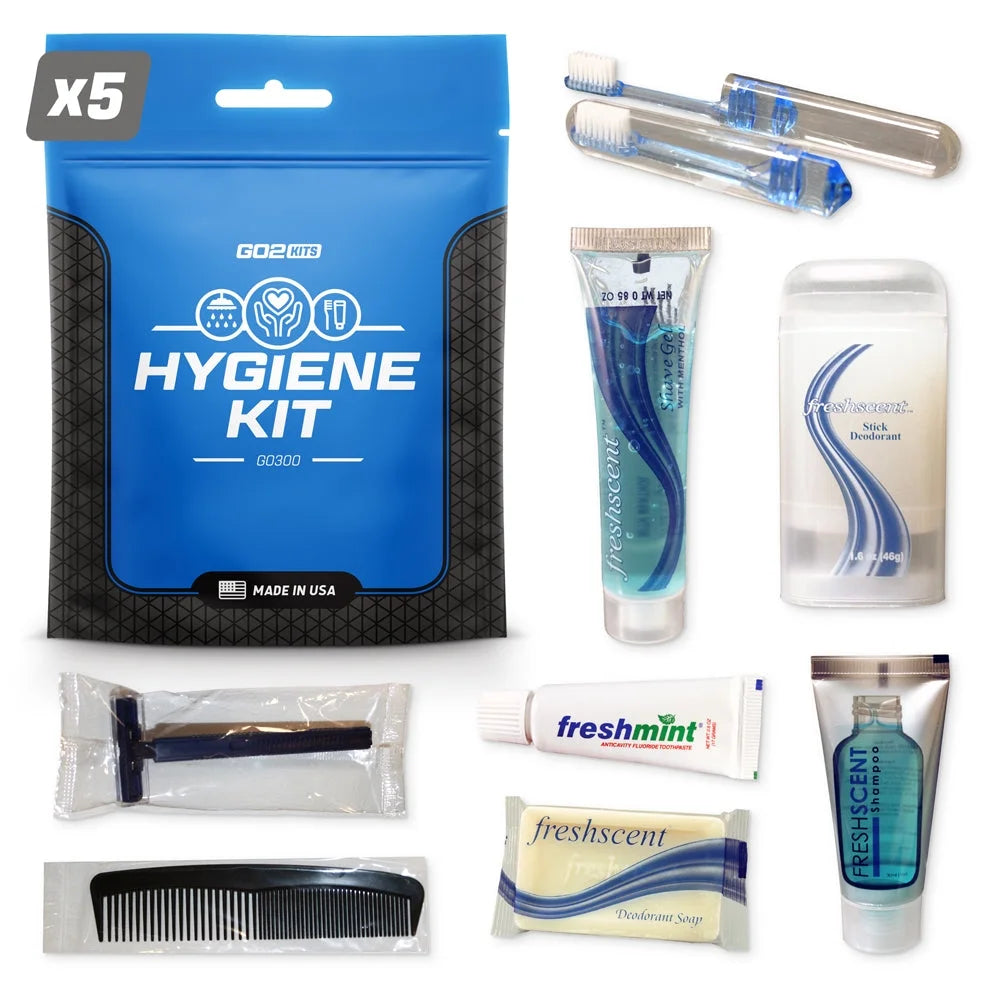 5-Pack Hygiene Toiletry Kits U582962