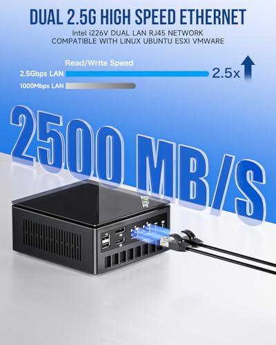 Mini PC Ryzen 7 5825U 32GB RAM 1TB SSD Dual NIC LAN 2.5GbE T12037