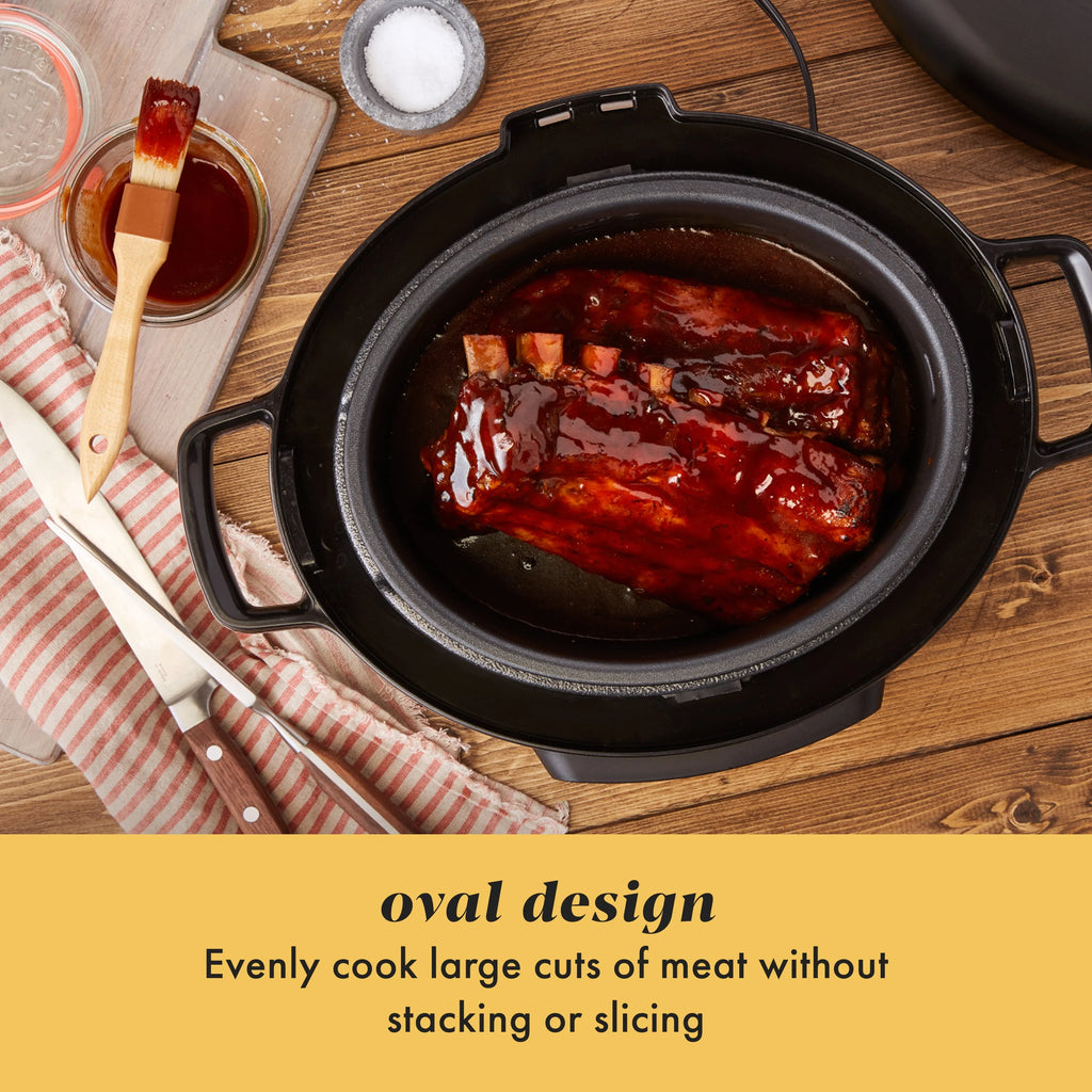 7-Quart Manual Slow Cooker, Black S11946