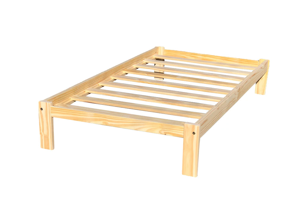 Twin Size Solid Pine Wood Platform Bed C852