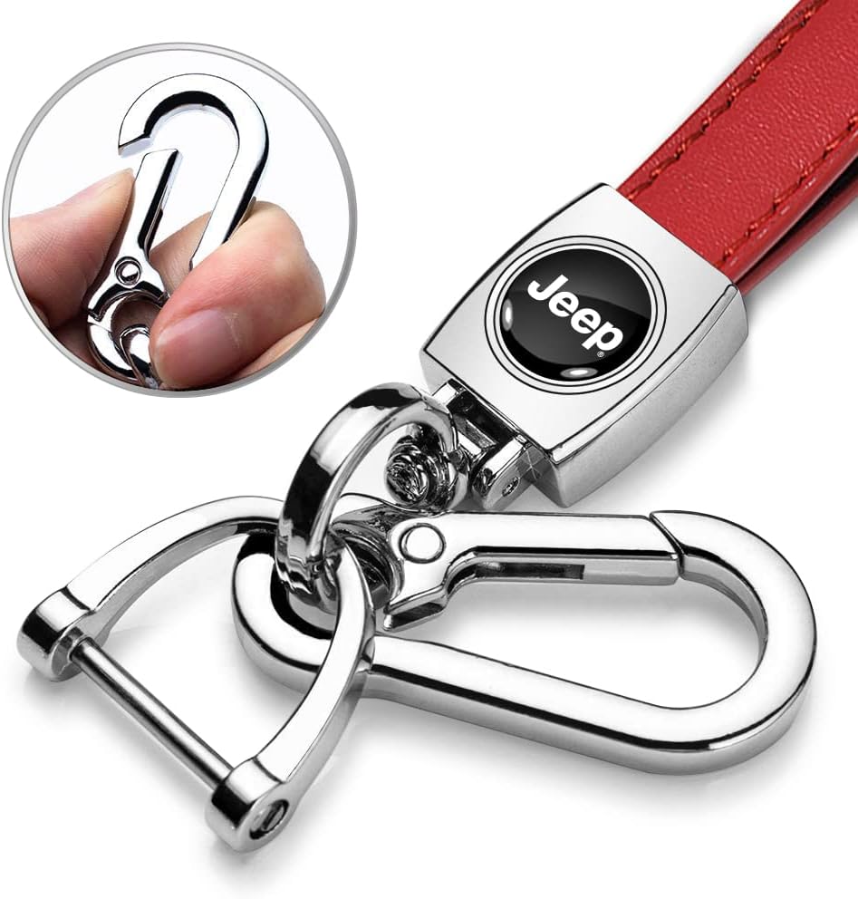 Genuine Red Leather Key Chain F2354