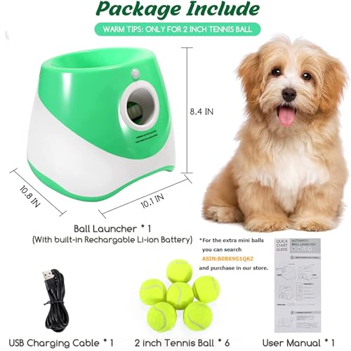 15PCS Mini Tennis Balls Included Green Ball Launcher I292