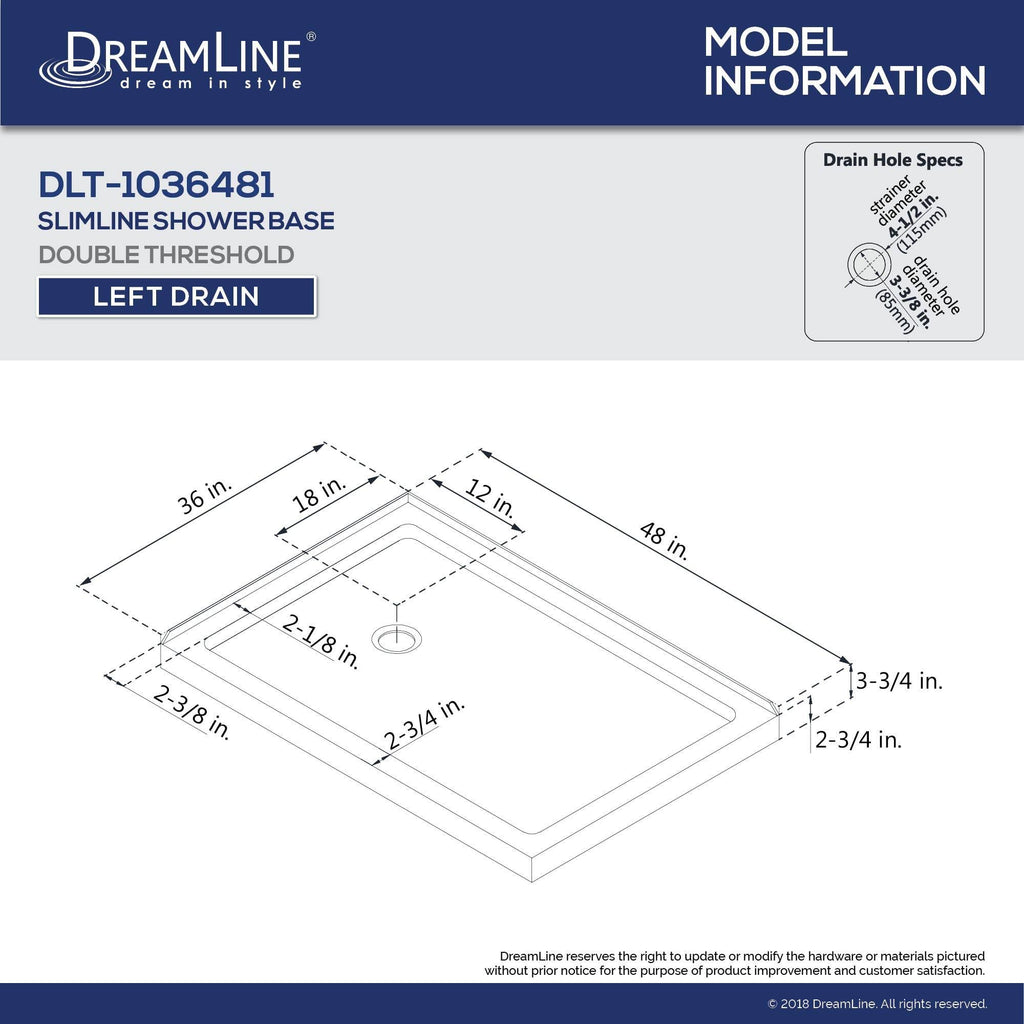 Double Threshold Shower Base Y95572