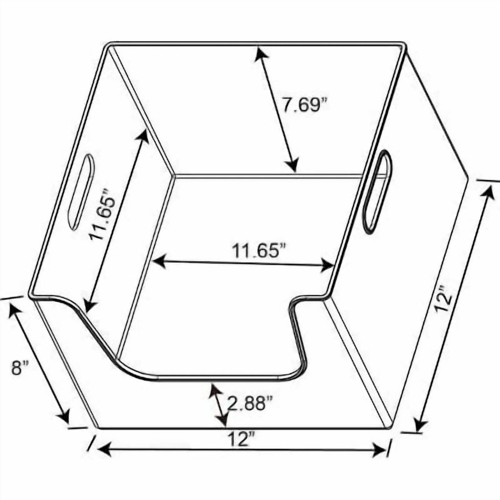 12" x 12" x 8" Open Front Storage Bin B68285