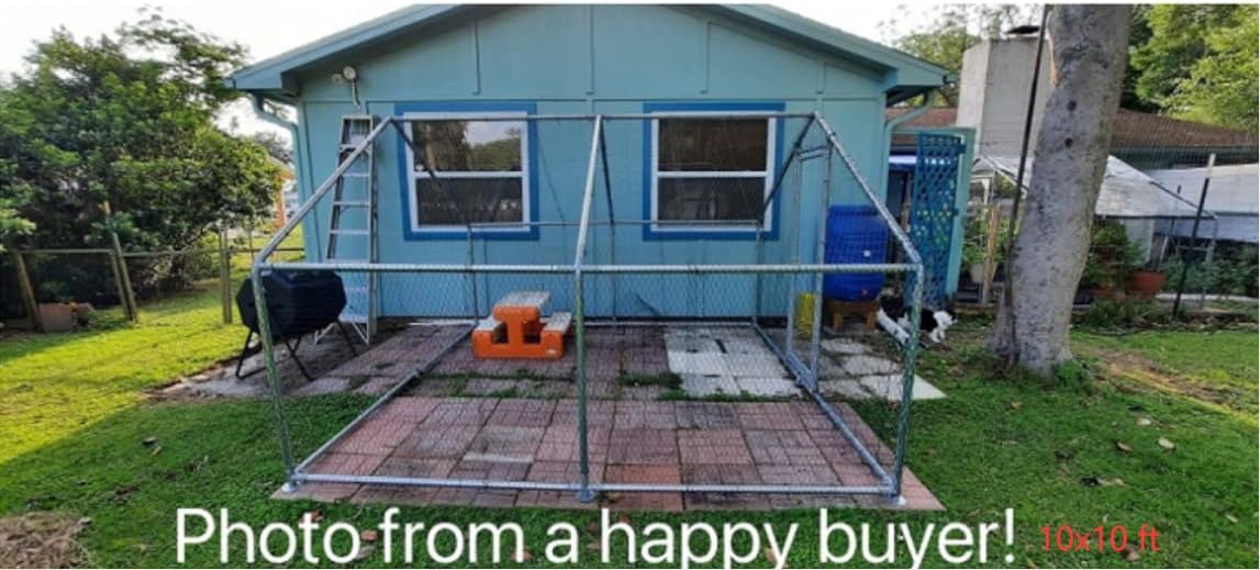 Large Metal 7x10 ft Chicken Coop Hen House Cage W125868