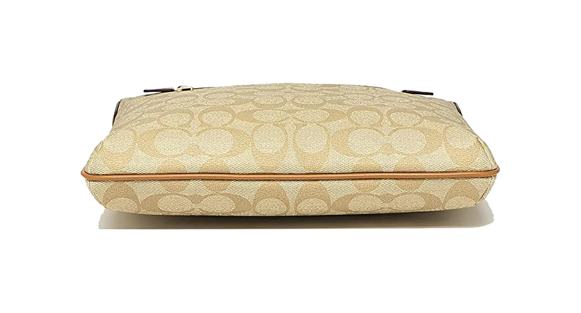 Signature Canvas Light Khaki Saddle File Bag J298