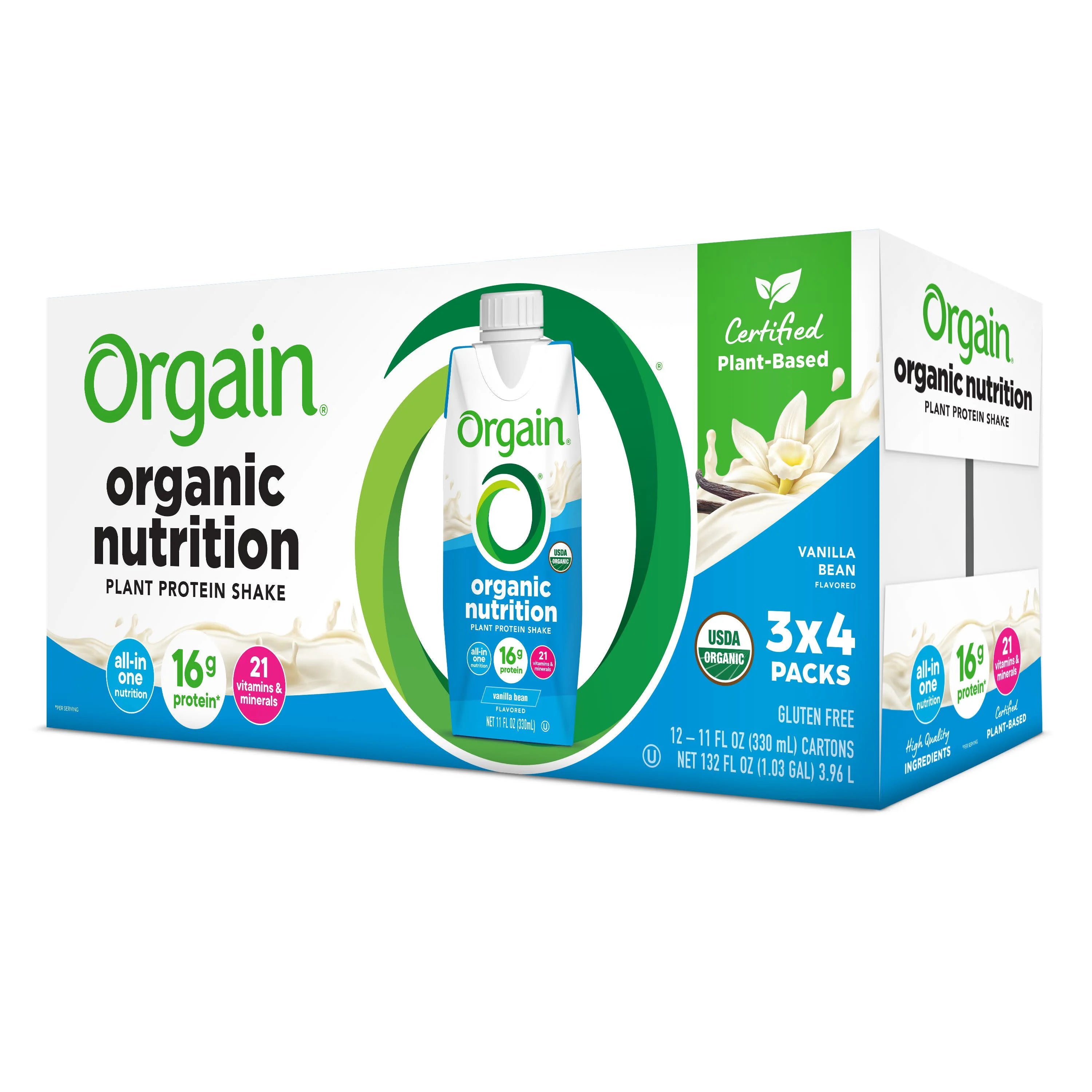 Vanilla Bean 11oz 12ct Plant Based Vegan Protein Shake V777