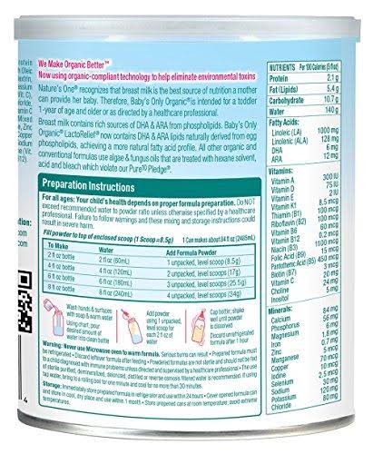12.7oz 6 Pack Organic Toddler Formula T280