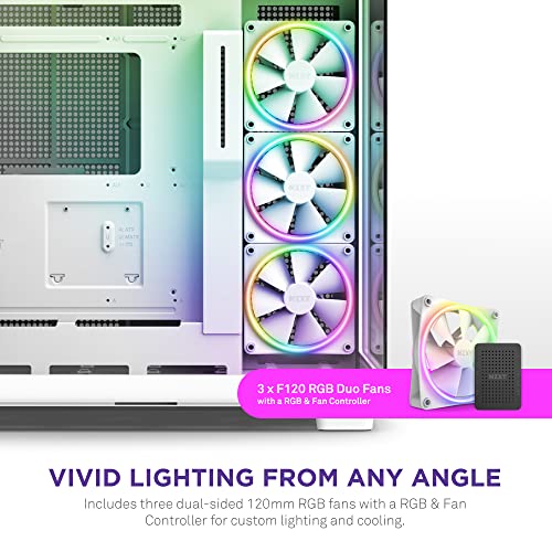 Dual-Chamber ATX Mid-Tower PC Gaming Case with 3 x 120mm F120 RGB Duo Fans E2082