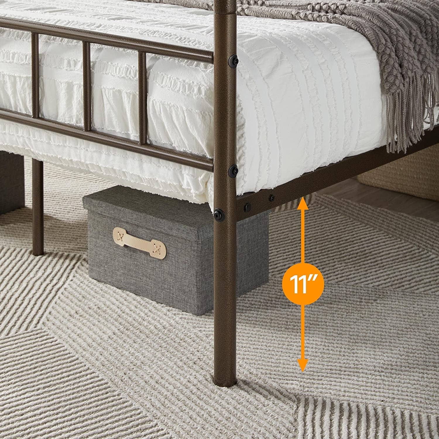 Queen Bronze Metal Canopy Bed Frame N6367