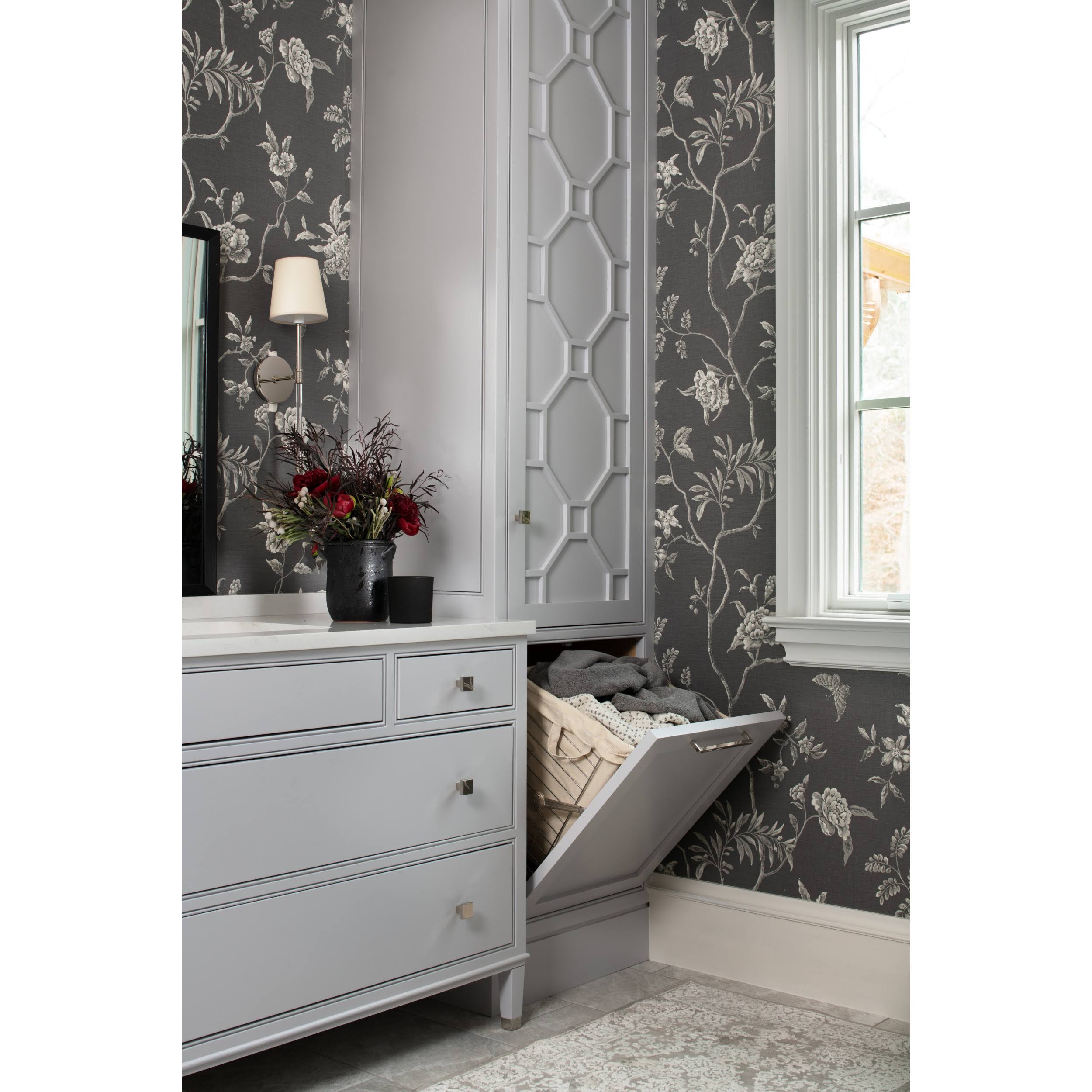 Tilt Out Hamper Basket, Satin Nickel O5204