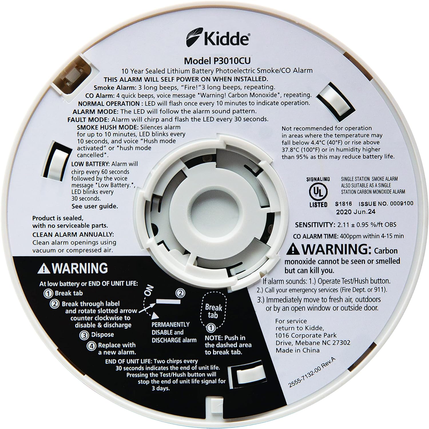 10-Year Battery Smoke & Carbon Monoxide Detector, 1 Count V8650
