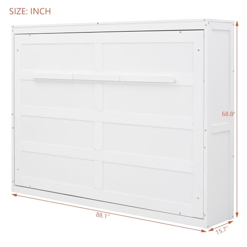 Full Size White Murphy Bed Cabinet Q428600