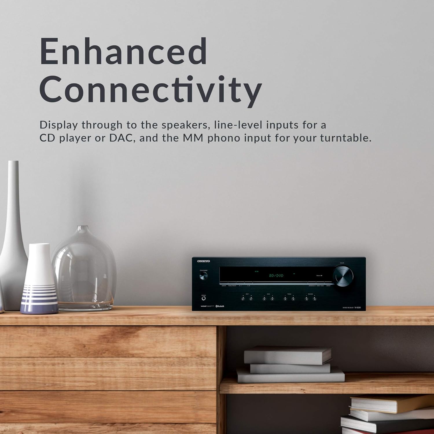 2 Channel Stereo Receiver with Bluetooth, black O2185